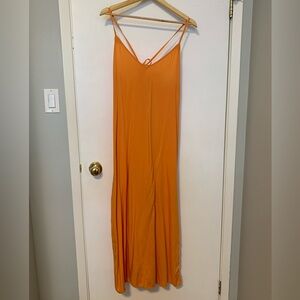 Tie-back Maxi slip dress